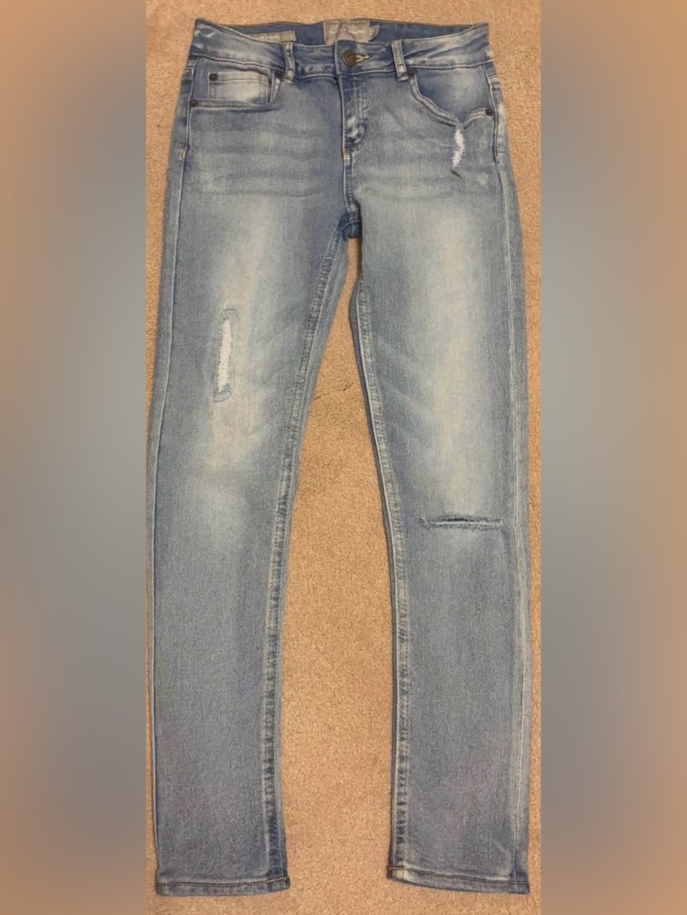 Lucky Brand Kids Girls Zoe Skinny Jeans Size 12 Light Wash EUC